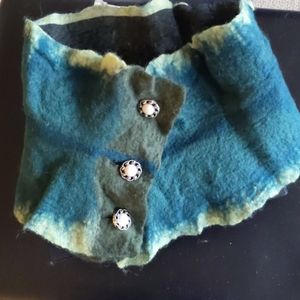 Artisan scarf. Hand felted. Unique